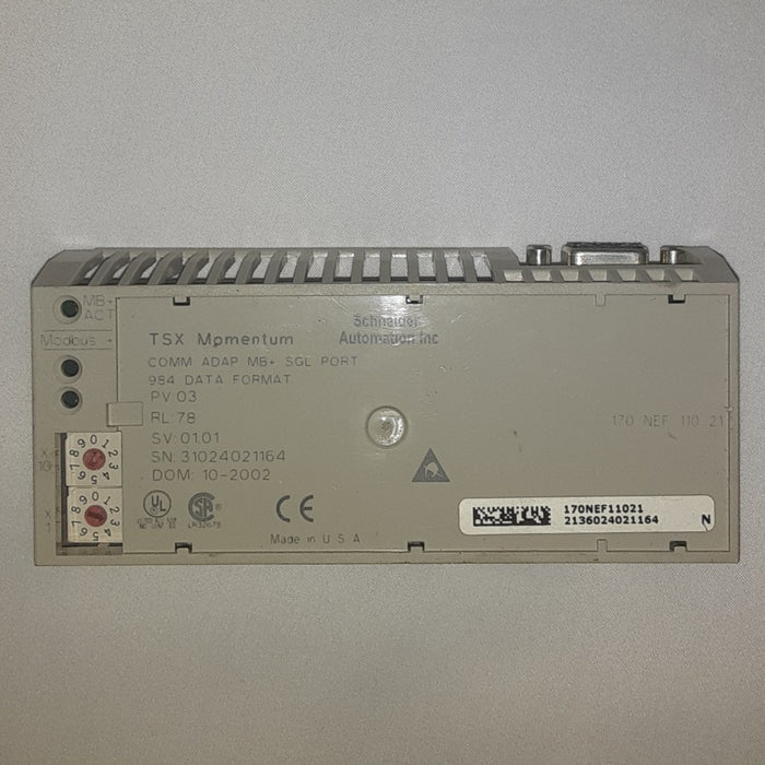 170-NEF-110-21 Schneider Electric Modicon ModBus Plus Adaptor **Pre-Owned**