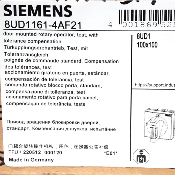 8UD1161-4AF21 Siemens Door-Coupling Rotary Operating Mechanism