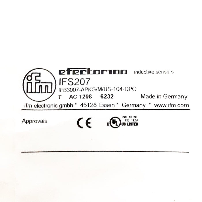 IFS207 ifm Efector Inductive Sensor IFB3007-APKG/US-104