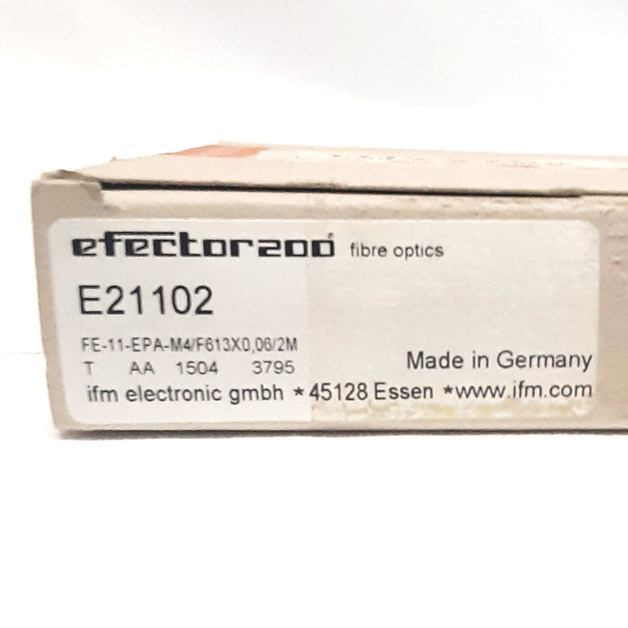 E21102 ifm Efector Fiber Optic Through Beam Sensor FE-11-EPA-M4/F613X0.06/2M